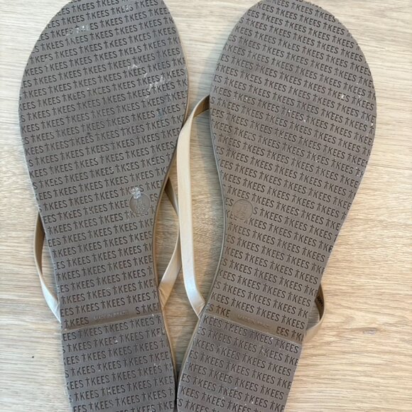TKEES Tan Flip Flops Size 11 EU 42 - Picture 5 of 6